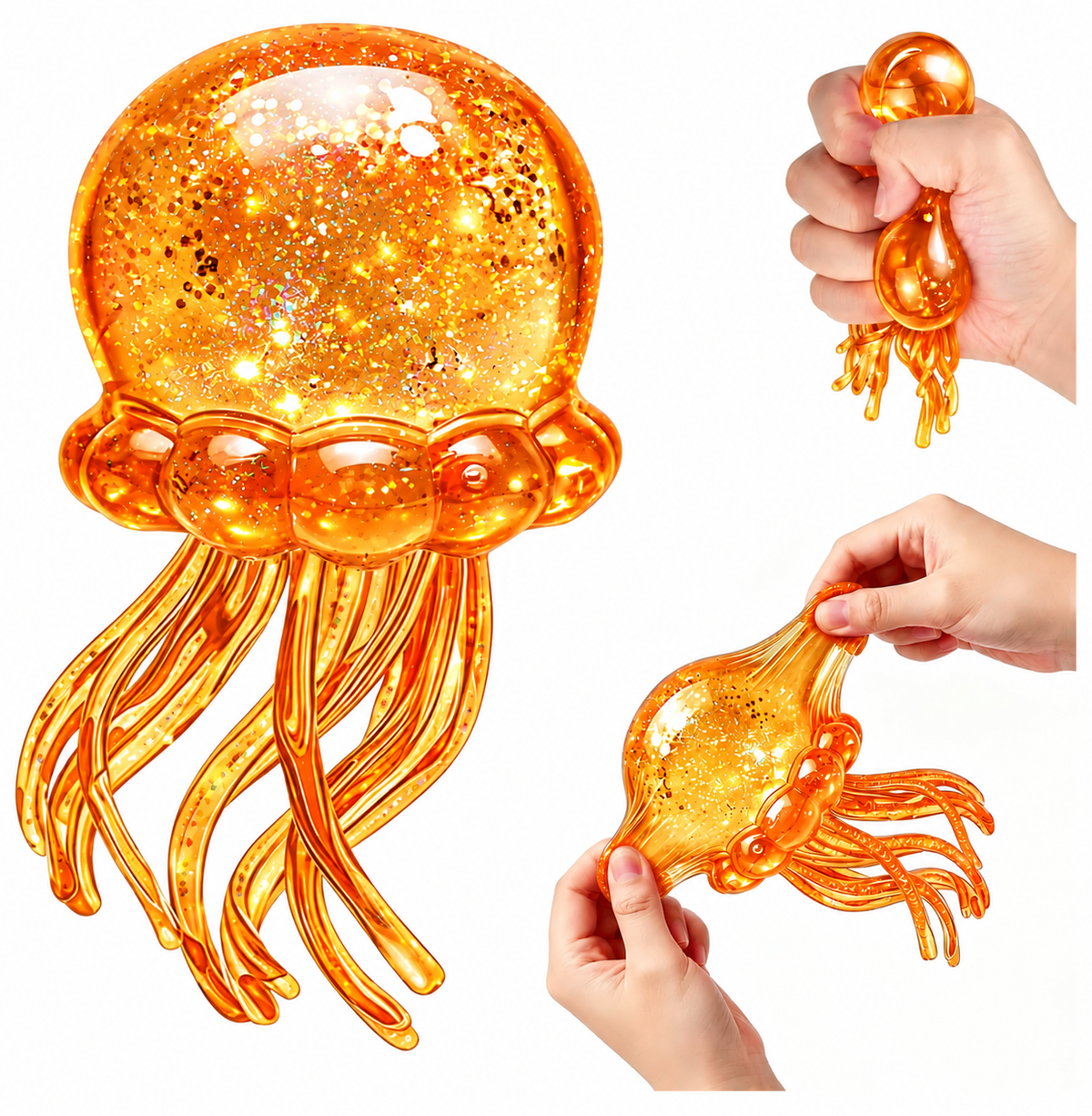 Squishy - Sugar Glitter Jellyfish Golden