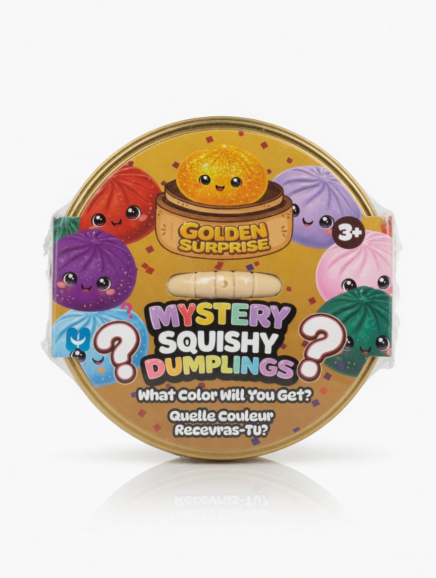 Squishy Mystery Dumplings Golden Surprise Mystery Squishy 4 inch - Funky Toys 