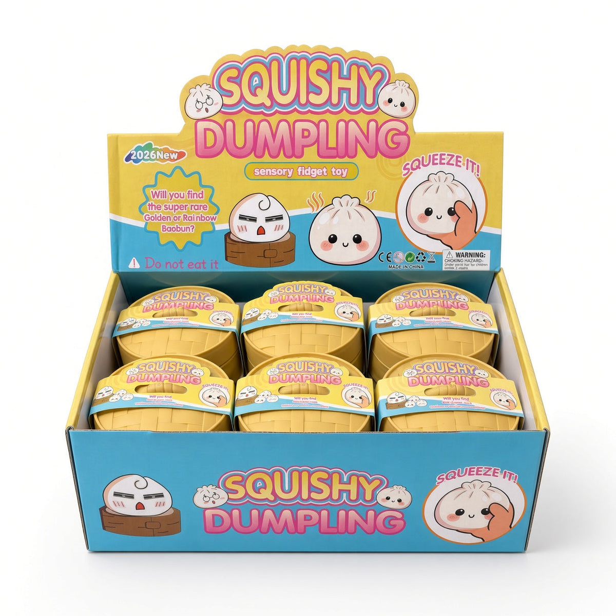 Squishy Mystery Dumpling box of 12 Dumplings Two-tone