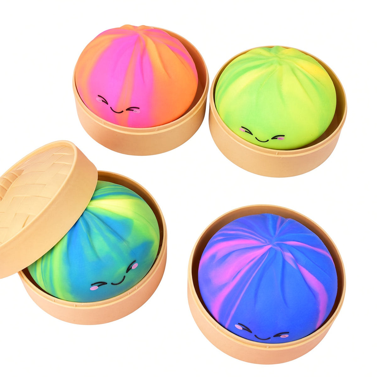 Squishy Mystery Dumpling box of 12 Dumplings Two-tone