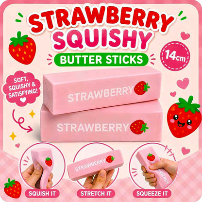 Squishy - Slow Rising Strawberry Butter Stick