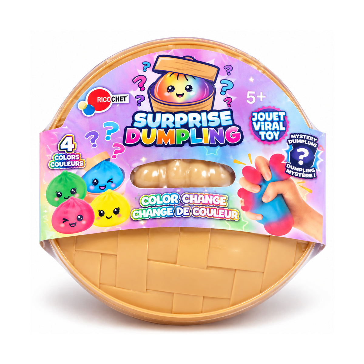 Ricochet Squishy Mystery Dumpling Rainbow Mystery Surprise Color Change