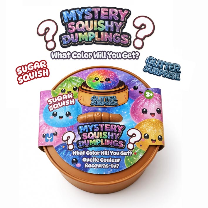 Squishy Mystery Dumpling Glitter Sugar Squish Glitter Surprise Mystery Squishy