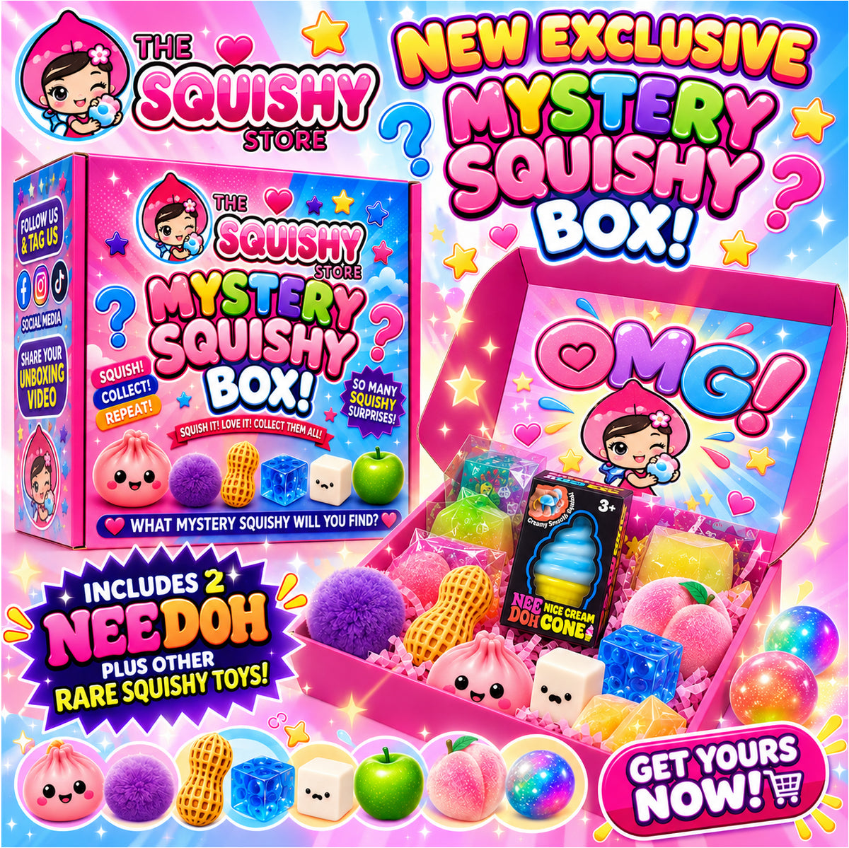 Exclusive - The Squishy Store Mystery Box - Includes Nee Doh